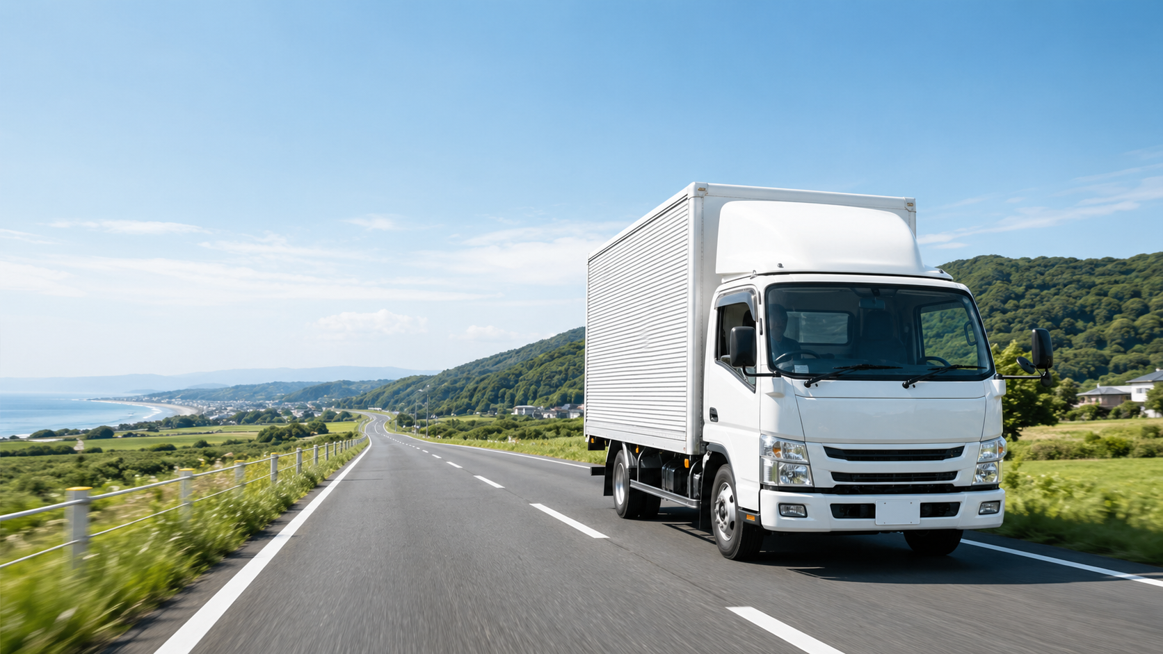 荷物と車両を確認する物流スタッフ